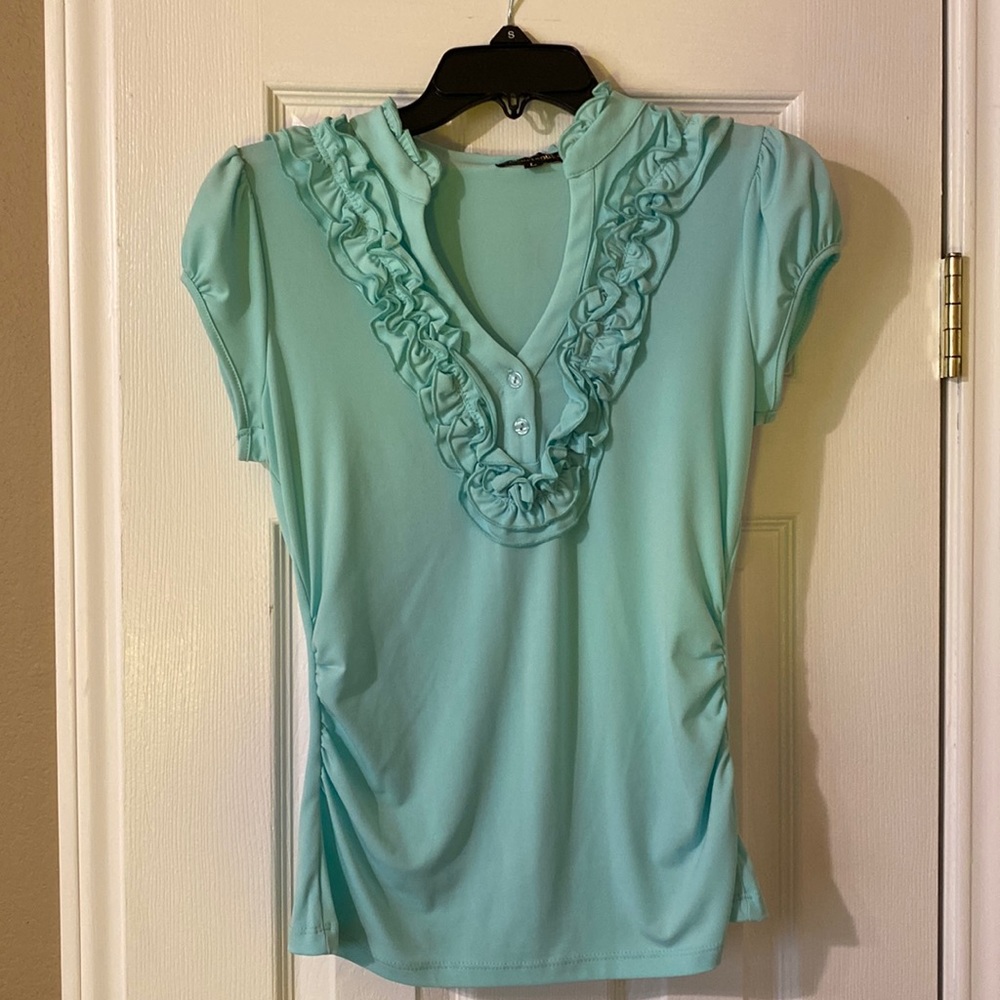 Top by Heartsoul, size Large,aqua color.